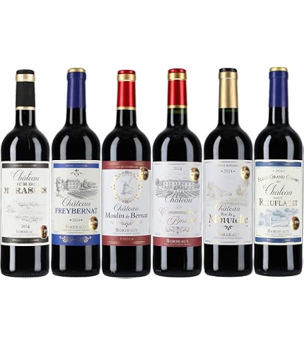 Amazon.co.jp: 全てボルドー金賞受賞 赤ワイン 6本 ワイン セット 飲み